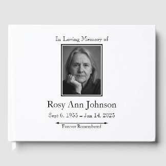 Custom Photo Funeral Guest Book – In Loving Memory