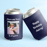 Custom Photo Funny Cool 30th Birthday Can Cooler<br><div class="desc">Customise with your text and photo and wish Happy Birthday with these fun,  unique party favours! Perfect for a 30th birthday party but messages on front and back are fully customisable. Great for any outdoor birthday party,  bachelorette outing,  or any other celebration to create memories!</div>