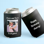 Custom Photo Funny Cool 30th Birthday Can Cooler<br><div class="desc">Customise with your text and photo and wish Happy Birthday with these fun,  unique party favours! Perfect for a 30th birthday party but messages on front and back are fully customisable. Great for any outdoor birthday party,  bachelorette outing,  or any other celebration to create memories!</div>