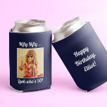 Custom Photo Funny Cool 50th Birthday Can Cooler<br><div class="desc">Customise with your text and photo and wish Happy Birthday with these fun,  unique party favours! Perfect for a 50th birthday party but messages on front and back are fully customisable. Great for any outdoor birthday party,  bachelorette outing,  or any other celebration to create memories!</div>