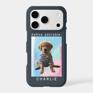 Custom Photo Funny Cute Pet Navy Blue Dog Dad Men