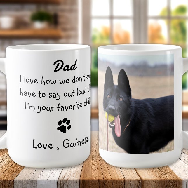 Custom Photo Funny Dog Dad Coffee Mug (Creator Uploaded)