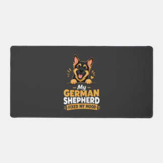 Custom Photo German Shepherd Fixed My Mood  Desk Mat