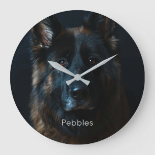 Custom Photo German Shepherd Large Clock