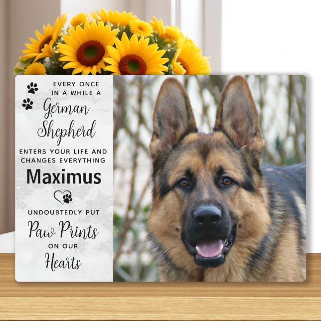 Custom Photo German Shepherd Memorial Plaque (Creator Uploaded)