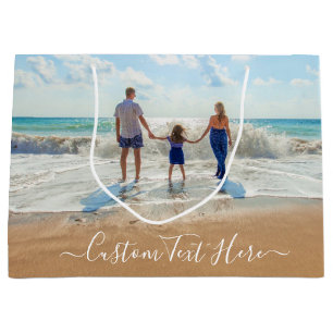 Custom Photo Gift Bag with Your Photos and Text