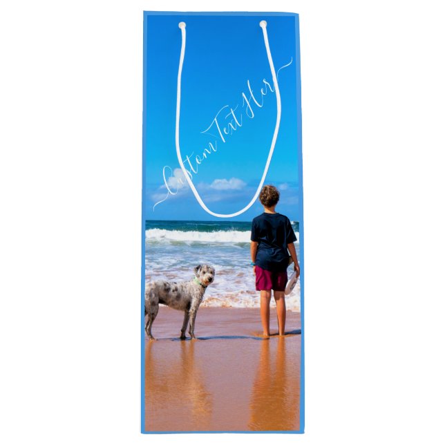 Custom Photo Gift Bag with Your Photos and Text (Front)