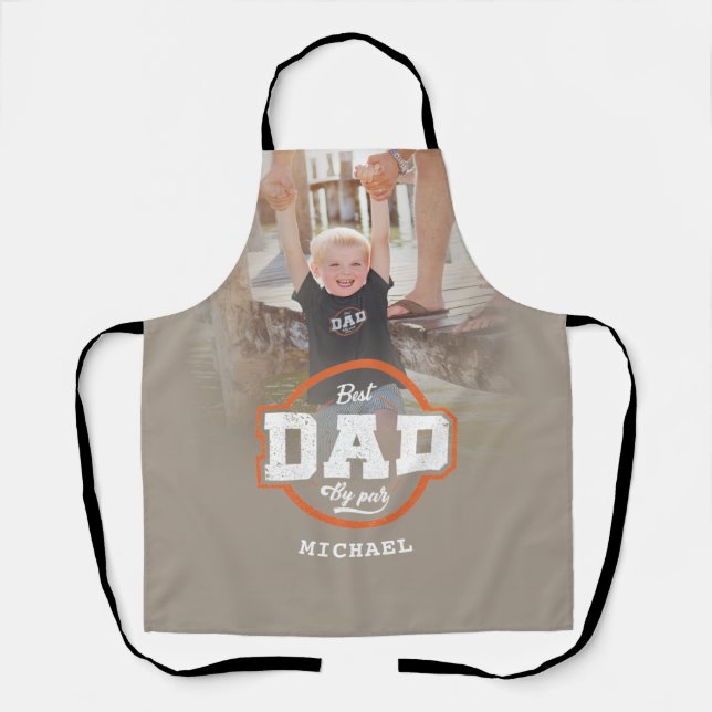 Custom Photo Gift for Dad Chefs Apron (Front)