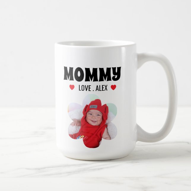 Custom Photo Gift For Mummy  Coffee Mug (Right)