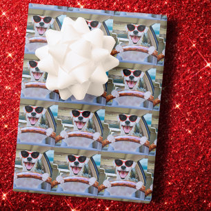 Custom Photo Gift Wrap, Dog Custom Image Wrapping Paper Sheet