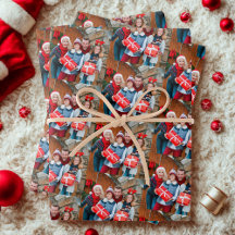 Custom Photo Gift Wrap , Family Custom Image Wrap