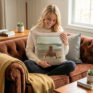 Custom Photo Gifts for 21 Year Old Female Beige Cushion