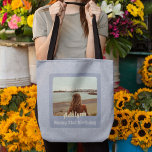 Custom Photo Gifts for 21 Year Old Female Blue Tote Bag<br><div class="desc">Step out in personalised style with our Custom Photo Gifts for 21 Year Old Female Blue Tote Bag, a fashion-forward accessory designed exclusively for the young and extraordinary. This tote bag isn't just a carry-all; it's a canvas for your cherished memories, a fusion of modern flair and vintage charm. Envision...</div>