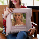 Custom Photo Gifts for 21 Year Old Female Pink Cushion<br><div class="desc">Elevate your gifting game with our Custom Photo Gifts for 21 Year Old Female Pink Throw Pillow, specially crafted for the young, vibrant souls who embrace life's moments with style. This isn't just a pillow; it's a timeless piece of art that effortlessly combines the soft blush of pink with a...</div>