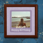 Custom Photo Gifts for 21 Year Old Female Violet Gift Box<br><div class="desc">Unwrap the magic of memories with our Custom Photo Gifts for 21 Year Old Female Violet gift box, a personalised treasure designed exclusively for the young and remarkable. This gift box isn't just packaging; it's a vessel for your cherished moments, blending modern allure and vintage elegance. Picture your favourite photo,...</div>