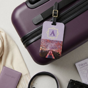 Custom Photo Gifts for 21 Year Old Female Violet Luggage Tag