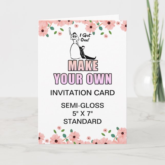 Custom Photo Glossy Bachelorette Invitation Card (Front)