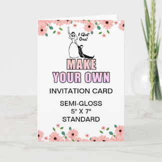 Custom Photo Glossy Bachelorette Invitation Card