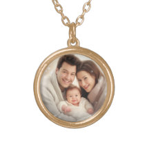 Custom Photo Gold Plated Necklace