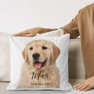 Custom Photo Golden Retriever Personalized Cushion