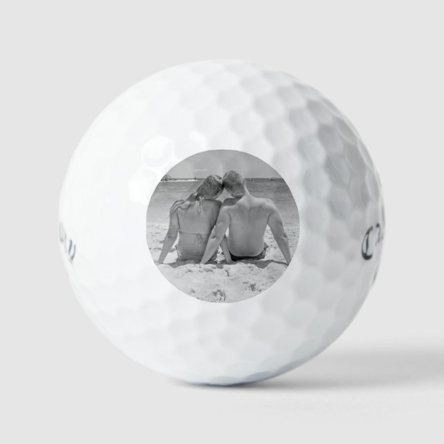Custom Photo Golf Balls - Your Design - Romantic (Front)