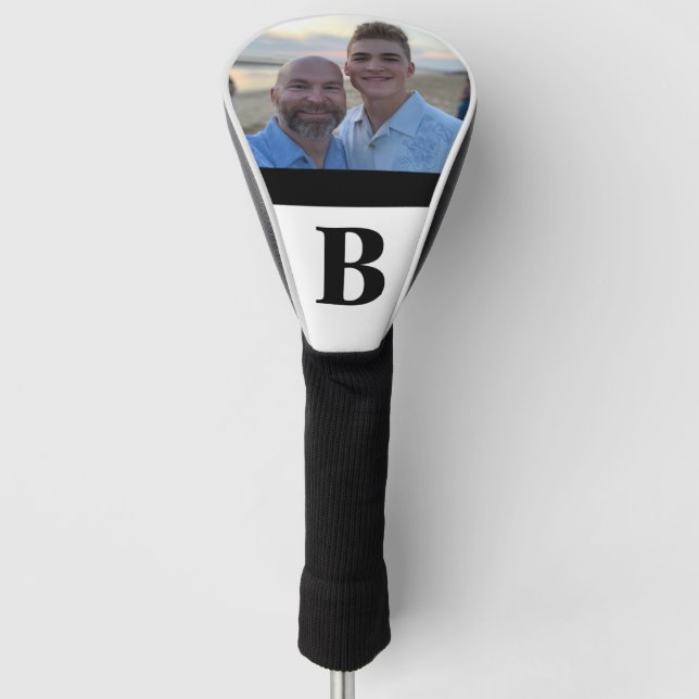 Custom photo golf driver cover - gift for dad (Front)