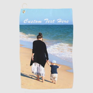 Custom Photo Golf Towel with Your Photos and Text