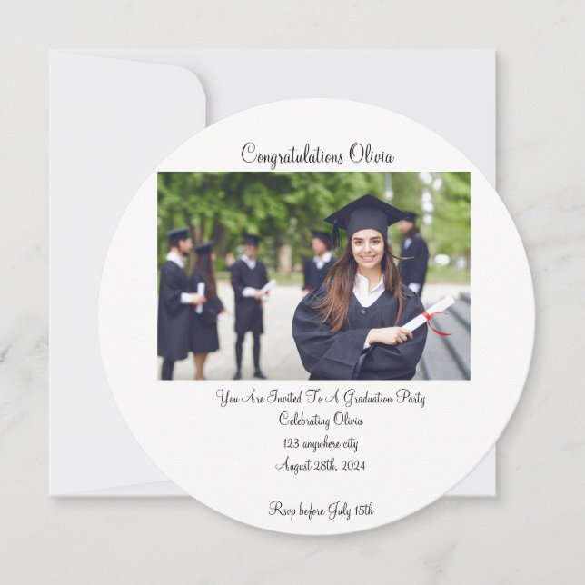 CUSTOM PHOTO GRADUATION 2024 SAVE THE DATE (Front)