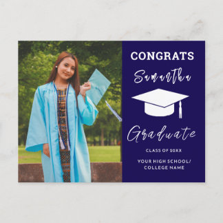 Custom Photo Graduation Congratulations Grad Announcement Postcard