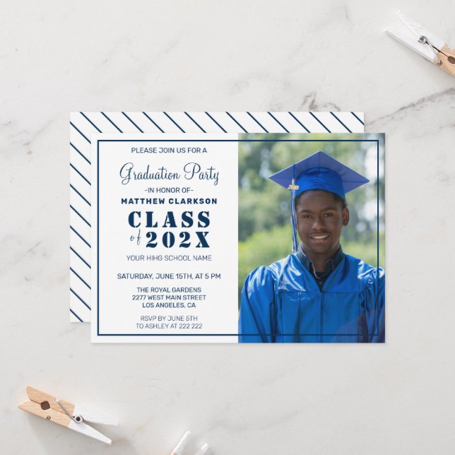 Custom Photo Graduation  Invitation (Front/Back In Situ)