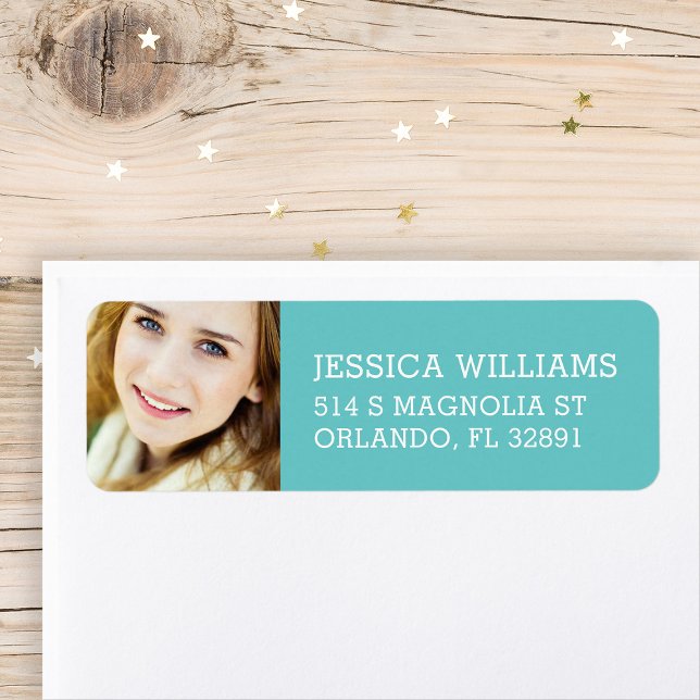 Custom Photo Graduation Return Address Label (Creator Uploaded)