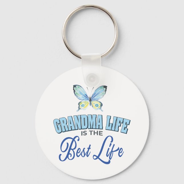 Custom Photo Grandma  Key Ring (Front)