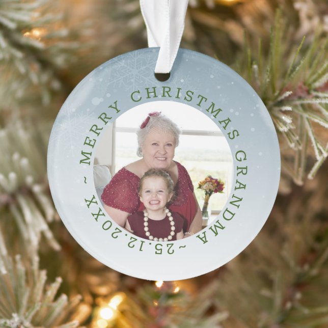Custom Photo Grandma Ornament (Tree)