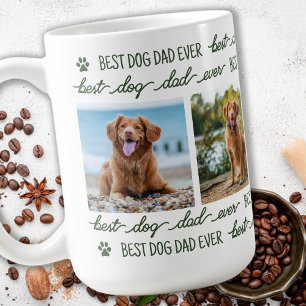 Custom Photo Green Dog Dad Coffee Mug