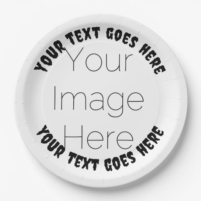 custom photo Halloween personalized Paper Paper Plate (Front)