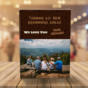 Custom Photo Happy 60th Birthday Gifts for Men Block