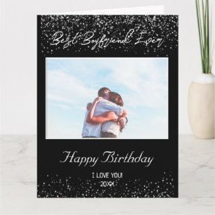 Custom Photo Happy Birthday Best Boyfrien Ever Card