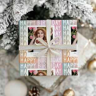 Custom Photo Happy Birthday  Personalised Wrapping Paper