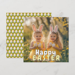 Custom Photo Happy Easter Holiday Card