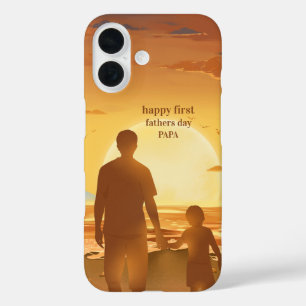 Custom Photo ''HAPPY FIRST FATHERS DAY PAPA'' iPhone 16 Case