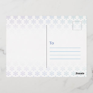 Custom Photo Happy Holidays  Foil Holiday Postcard
