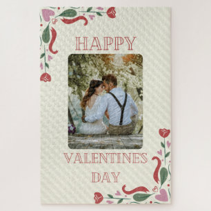 Custom Photo Happy Valentine's Jigsaw Puzzle