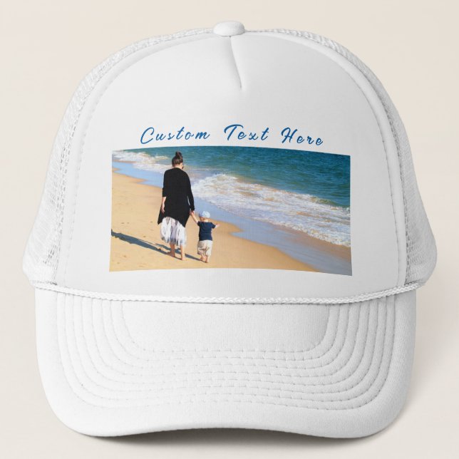 Custom Photo Hat with Your Photos and Text (Front)