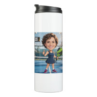 Custom Photo Head Padel/Pickleball Player Caricatu
