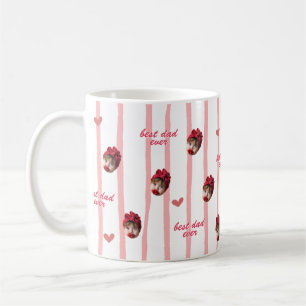 Custom Photo Heart Pattern Mug for Father's Day
