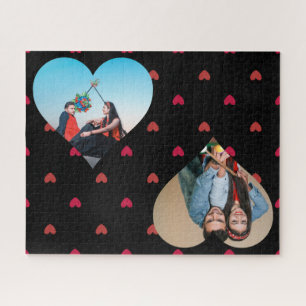 Custom Photo Hearts Valentine's Jigsaw Puzzle