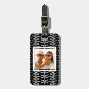 Custom Photo Hexagons texture geometric pattern Luggage Tag