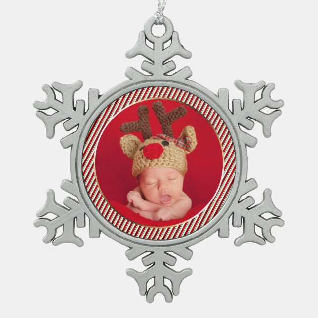 Custom Photo Holiday Christmas Ornaments (Front)