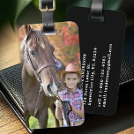 Custom Photo Horse Pet Personalised  Luggage Tag<br><div class="desc">Introducing the Equestrian Elegance Luggage Tag, a must-have for every horse lover and traveller. This modern and simple luggage tag is designed to keep your belongings safe while adding a touch of personality to your travel gear. Features Personalised Photo Display: Showcase a cherished photo of your favourite pet or horse,...</div>