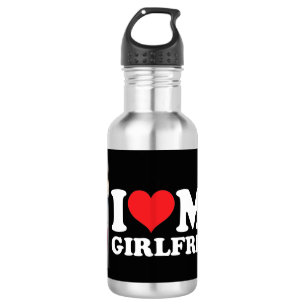 Custom Photo I Love My Girlfriend 532 Ml Water Bottle